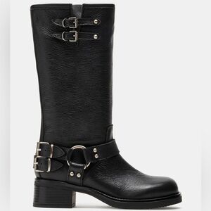 Steve Madden Black Moto Boots